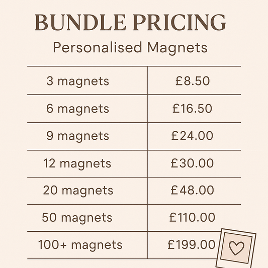 50mm x 50mm Personalised Magnet Bundle x 12